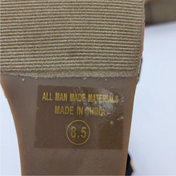 Lulu’s Platform Cork Wedge Scrappy Sandals 8.5 - Picture 7 of 7